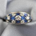 Platinum Sapphire and Diamond Ring Oscar Heyman