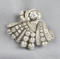 Platinum and Diamond Clip Brooch