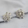 Platinum and Diamond Earclips