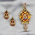 Egyptian Revival 18kt Gold and Micromosaic Suite