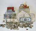 Misc lot of US coins and bills