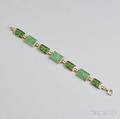 14kt Gold Enamel and Jade Bracelet Enos Richardson  Co