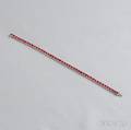 Art Deco Platinum and Ruby Line Bracelet