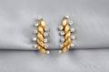 18kt Gold Platinum and Diamond Earclips