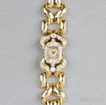 14kt Gold and Platinum and Diamond Wristwatch