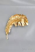 Retro 14kt Gold Brooch Tiffany  Co