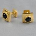 18kt Gold and Onyx Cuff Links
