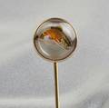14kt Gold and Reversepainted Crystal Stickpin Tiffany  Co