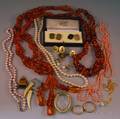 Small Group of Amber Pearl and Costume Jewelry