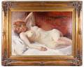 G H Grauss Signed Dutch 1928 Oil Reclining Nude