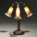 Tiffany Studios Threelight Lily Lamp