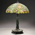 Mosaic Glass Water Lily Table Lamp Attributed to Wilkinson