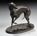 After PierreJules Mene French 18101879 Greyhound Sculpture