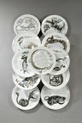 Eleven Fornasetti for Fleming Joffe Cook Plates