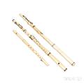 Two Ivory Flutes and an Ivory Piccolo London 18th Century