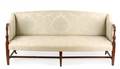 Sheraton Damask Silk Upholstered Settee