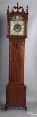 Pennsylvania Federal mahogany tall case clock ca 1810