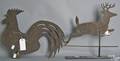 Two sheet iron weathervanes