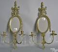 Pair of gilt metal sconces