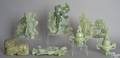Nine Chinese jade carvings