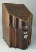 George III mahogany knife box ca 1790