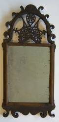 New England cherry and walnut mirror early 19th c