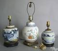 Three export porcelain ginger jars