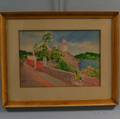 Adolph Treidler American 18861981 The Road Along the CoveA Bermudan View