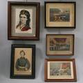 Four Framed Currier  Ives Civil War Lithographs