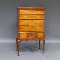 Queen Anne Tiger Maple High Chest