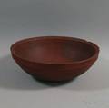 Redpainted Turned Wooden Bowl