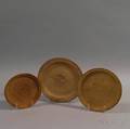 Three Turned Treen Plates