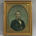 Framed Needlework Portrait of Abraham Lincoln
