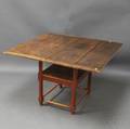 Redpainted Pine Squaretop HutchTable
