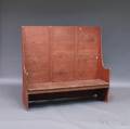 Redpainted Pine Settle Bench