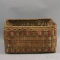 Rectangular Painted Woven Splint Basket