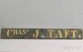 Painted and Gilded Wooden Trade Sign CHAS J TAFT