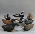 Eight Carved and Painted Duck Decoys
