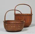 Two Swinghandled Nantucket Baskets
