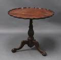 Chippendalestyle Mahogany Piecrust Tea Table