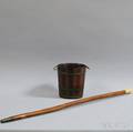 Old Ironsides Souvenir Bucket and Ivorytopped Walking Stick
