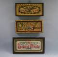 Three Framed 19th Century Patriotic and Motto Needleworks
