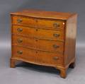 Federalstyle Tiger Maple Serpentinefront Chest of Drawers