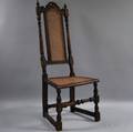 Blackpainted Caned Chair