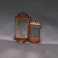 Chippendale and a Chippendalestyle Mahogany Phoenixcarved Scrollframe Mirrors