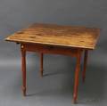 Country Federal Redpainted Onedrawer Worktable