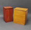 Two Painted Wood Bins