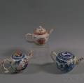 Three Chinese Export Porcelain Teapots