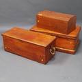 Two Pine Chests and a Casketform Box
