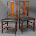 Pair of Country Queen Anne Side Chairs